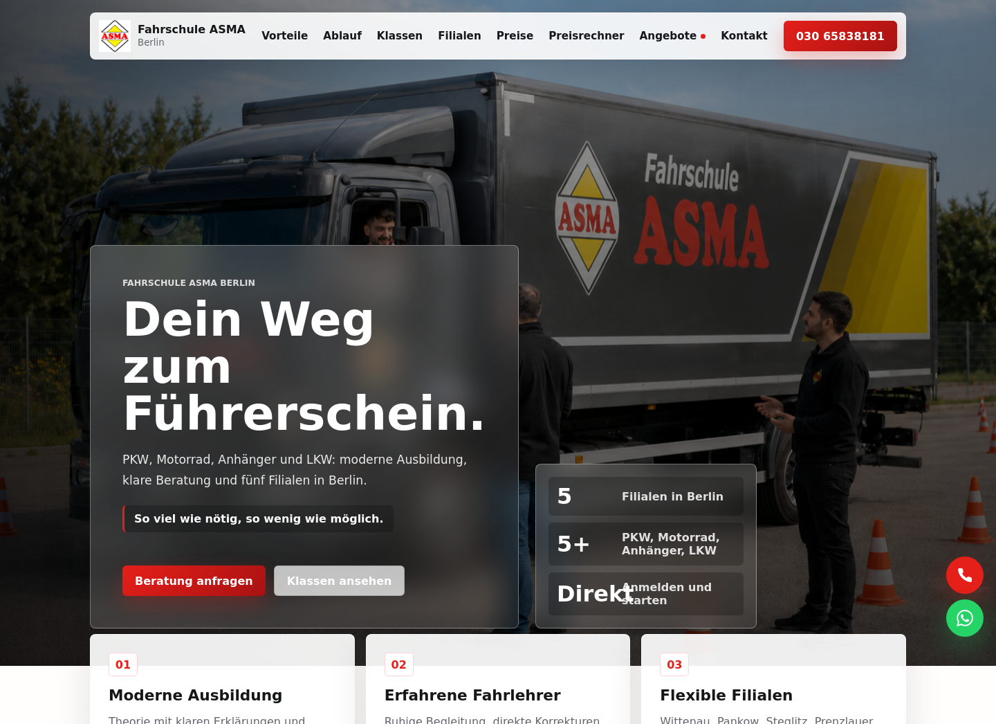 Aktuelle Website-Vorschau von Asma Fahrschule Berlin