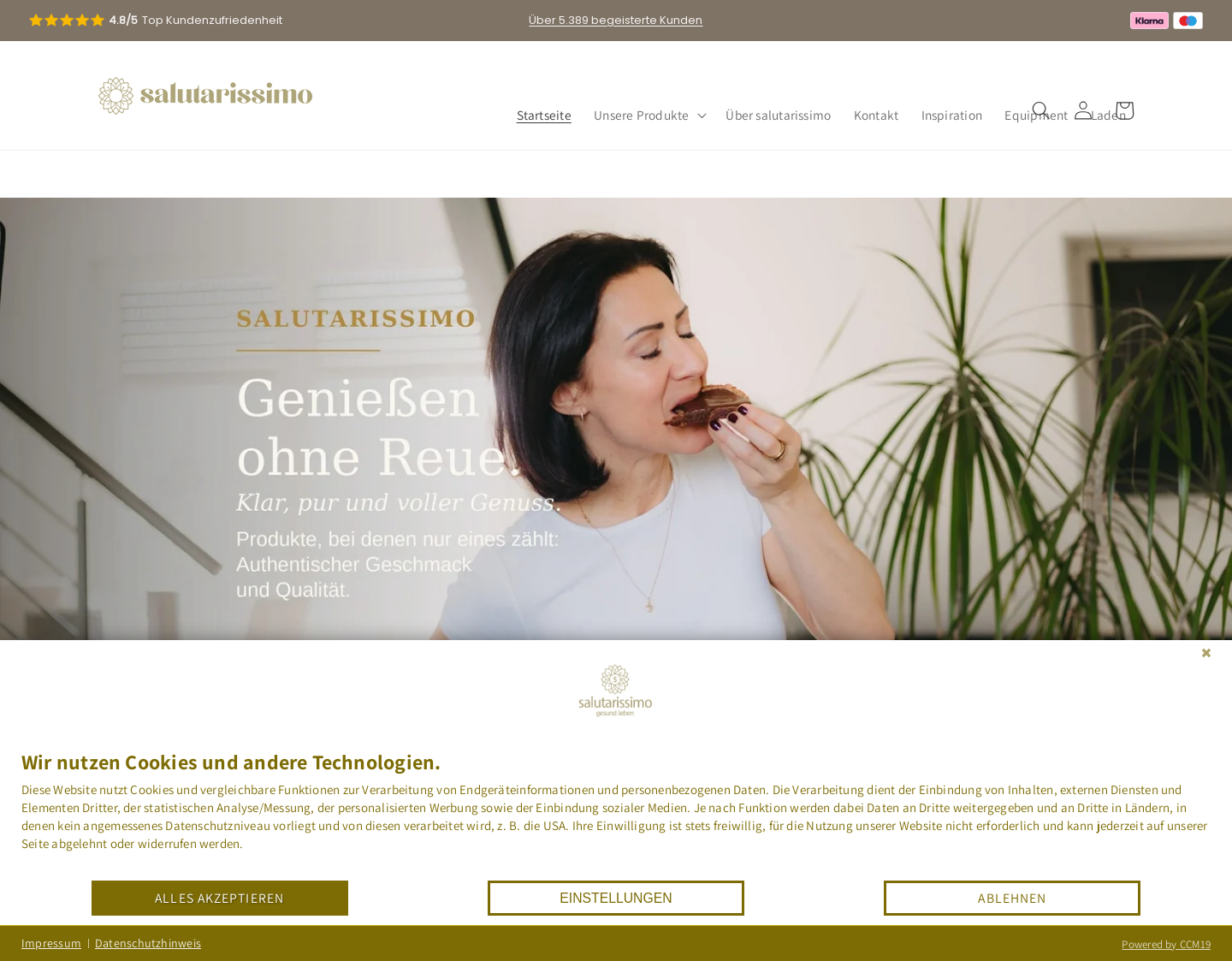 Aktuelle Website-Vorschau von Salutarissimo Einzelunternehmen