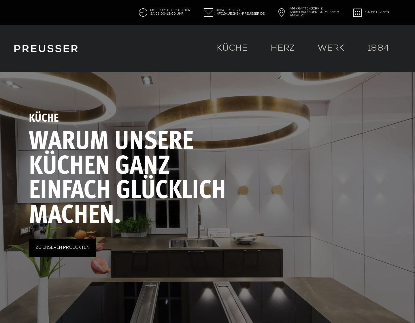 Aktuelle Website-Vorschau von Küchen PREUSSER GmbH