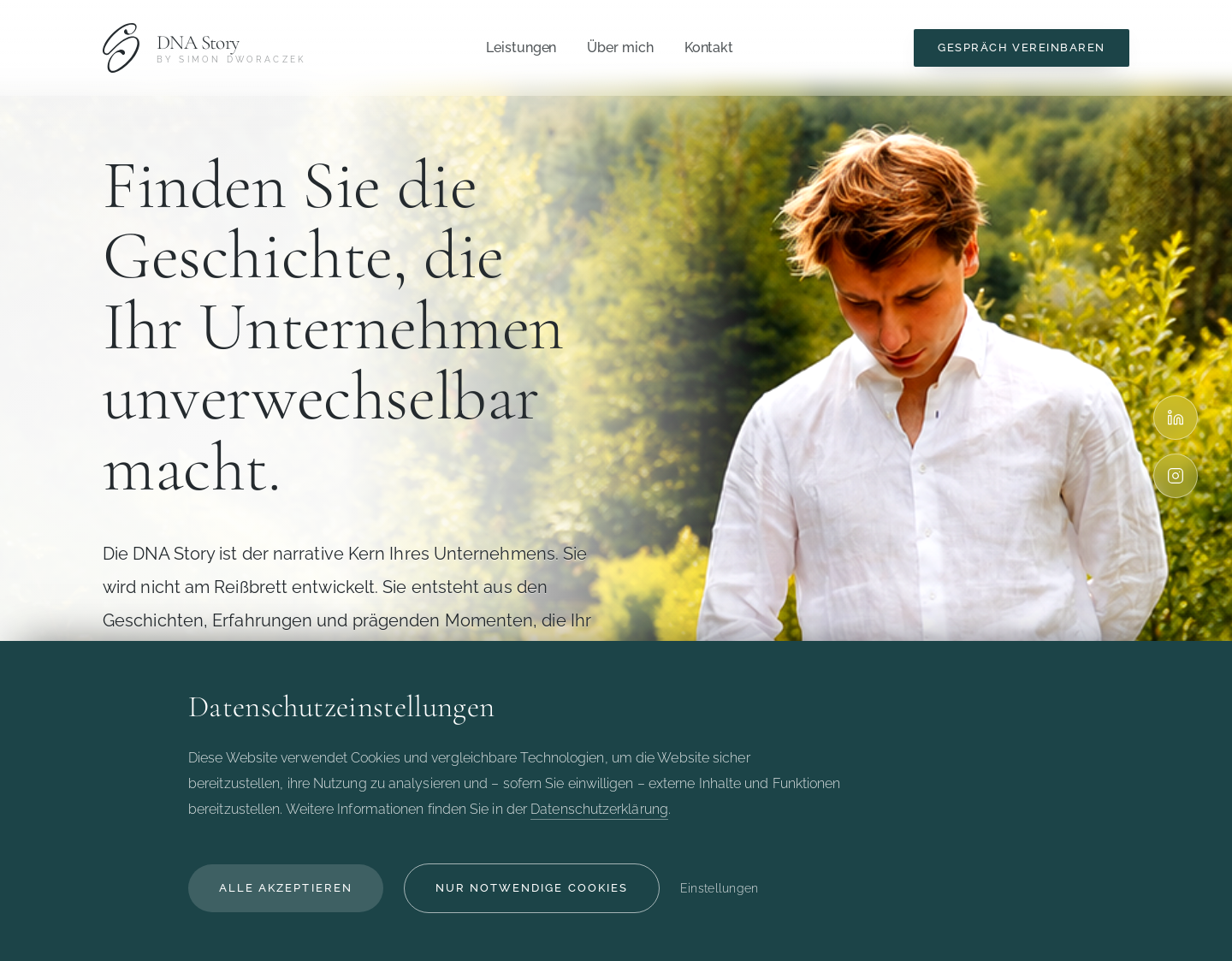 Aktuelle Website-Vorschau von Simon Dworaczek - Speeches. Stage is yours!