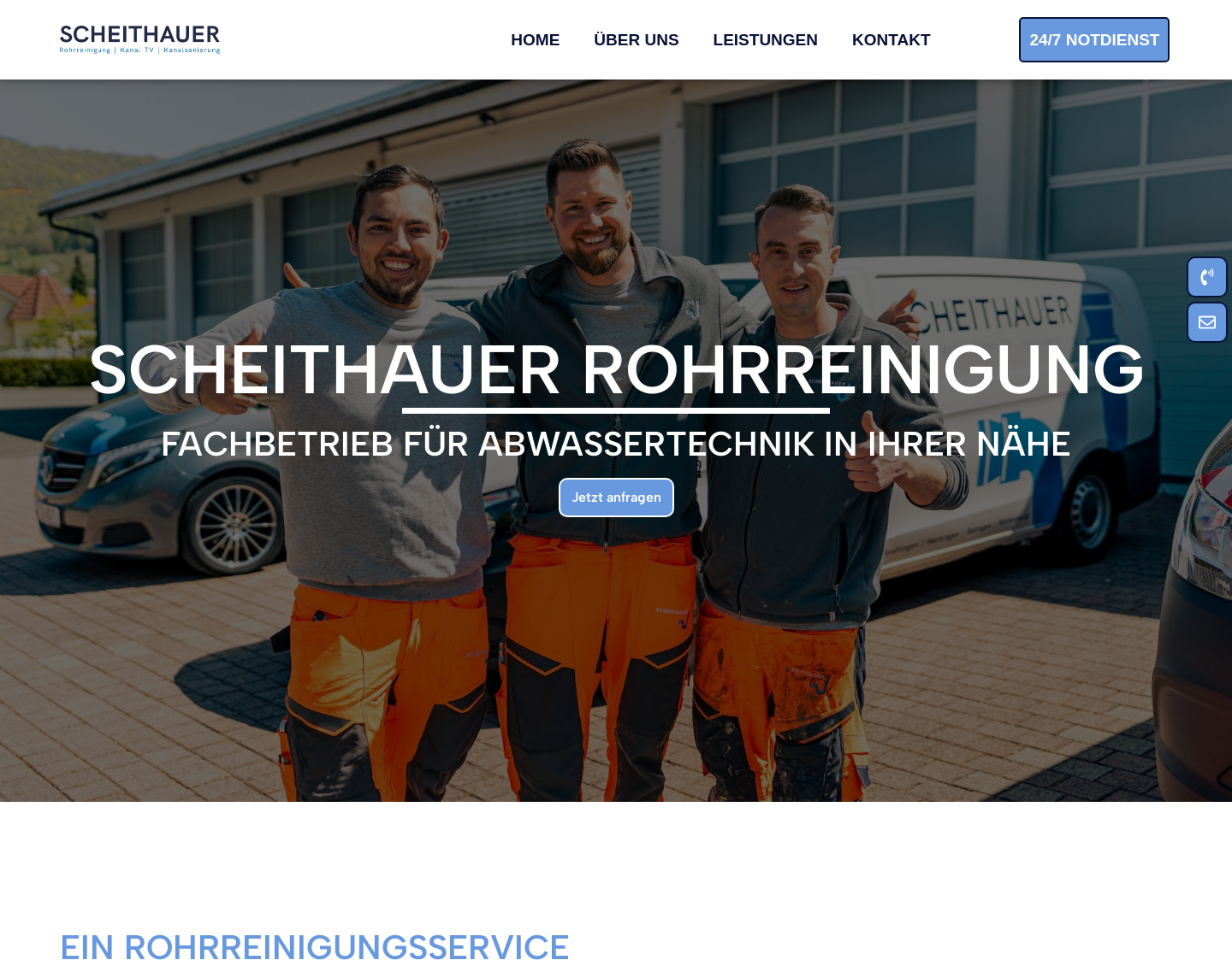 Aktuelle Website-Vorschau von Scheithauer Rohr