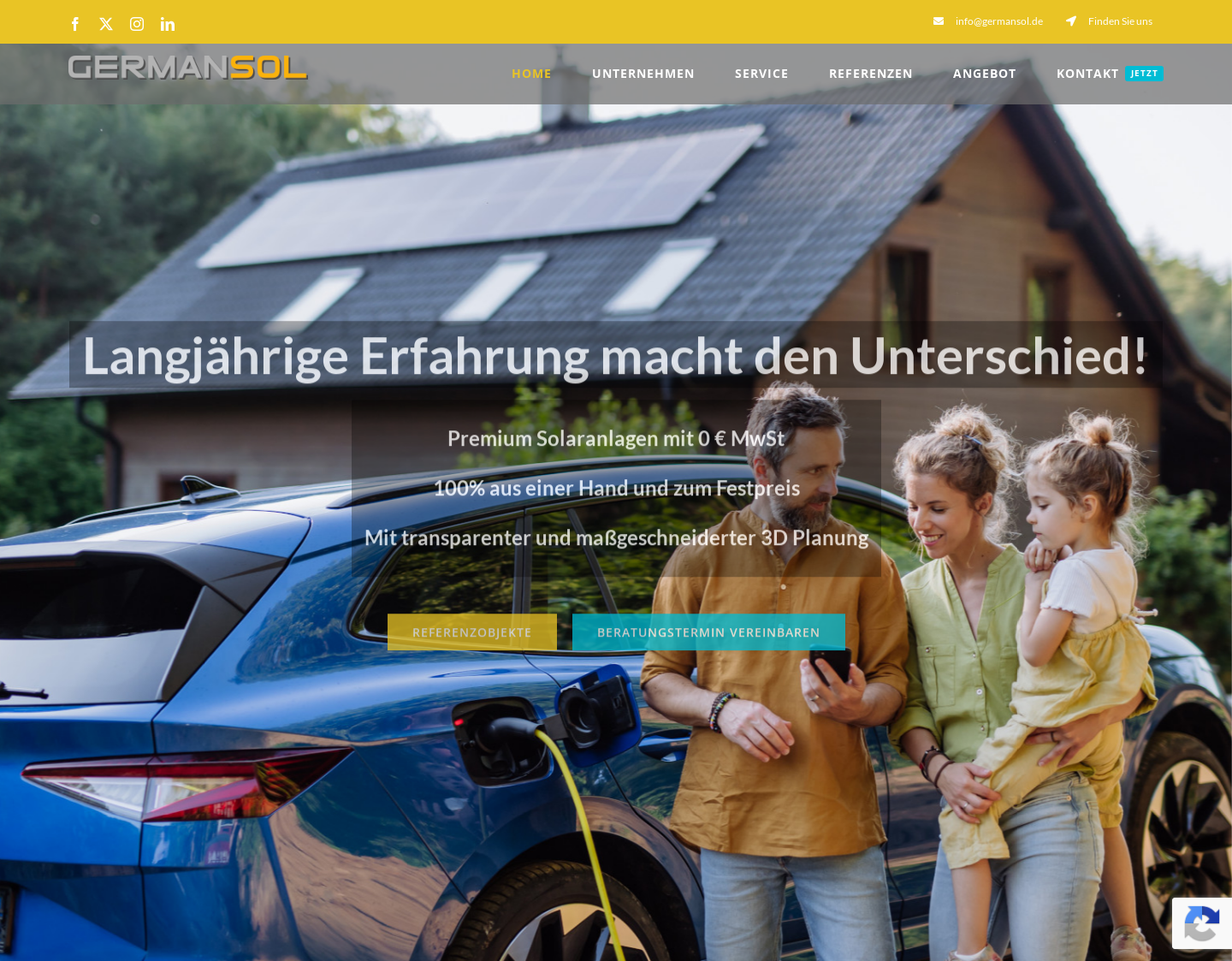 Aktuelle Website-Vorschau von GermanSol - Flexibel zur grünen Energie