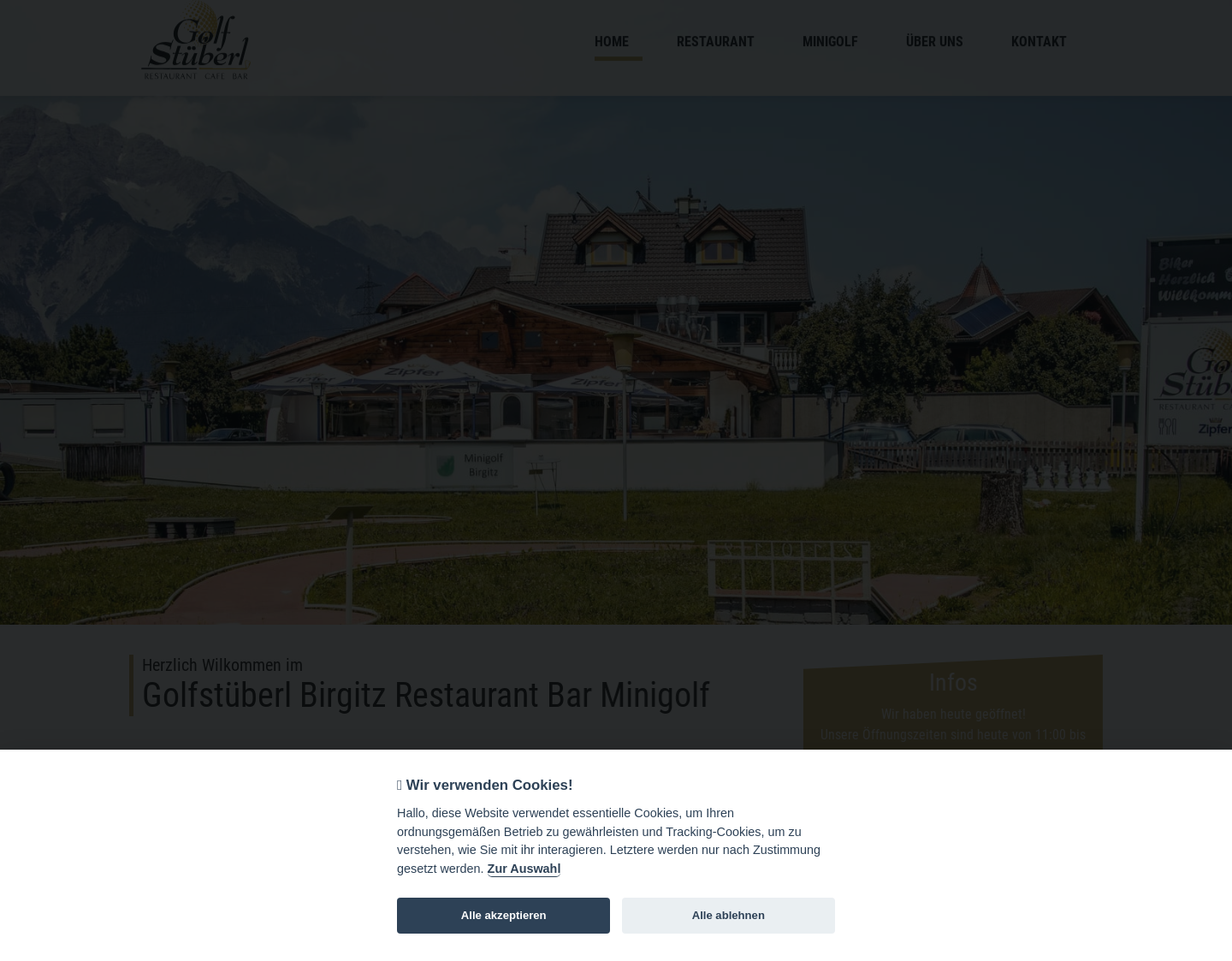 Aktuelle Website-Vorschau von Golfstüberl Birgitz