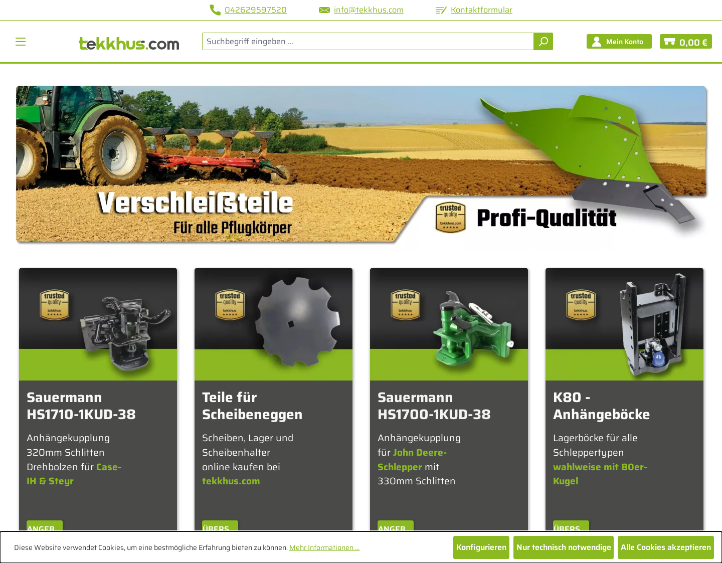 Aktuelle Website-Vorschau von Anhängetechnik in der Landwirtschaft