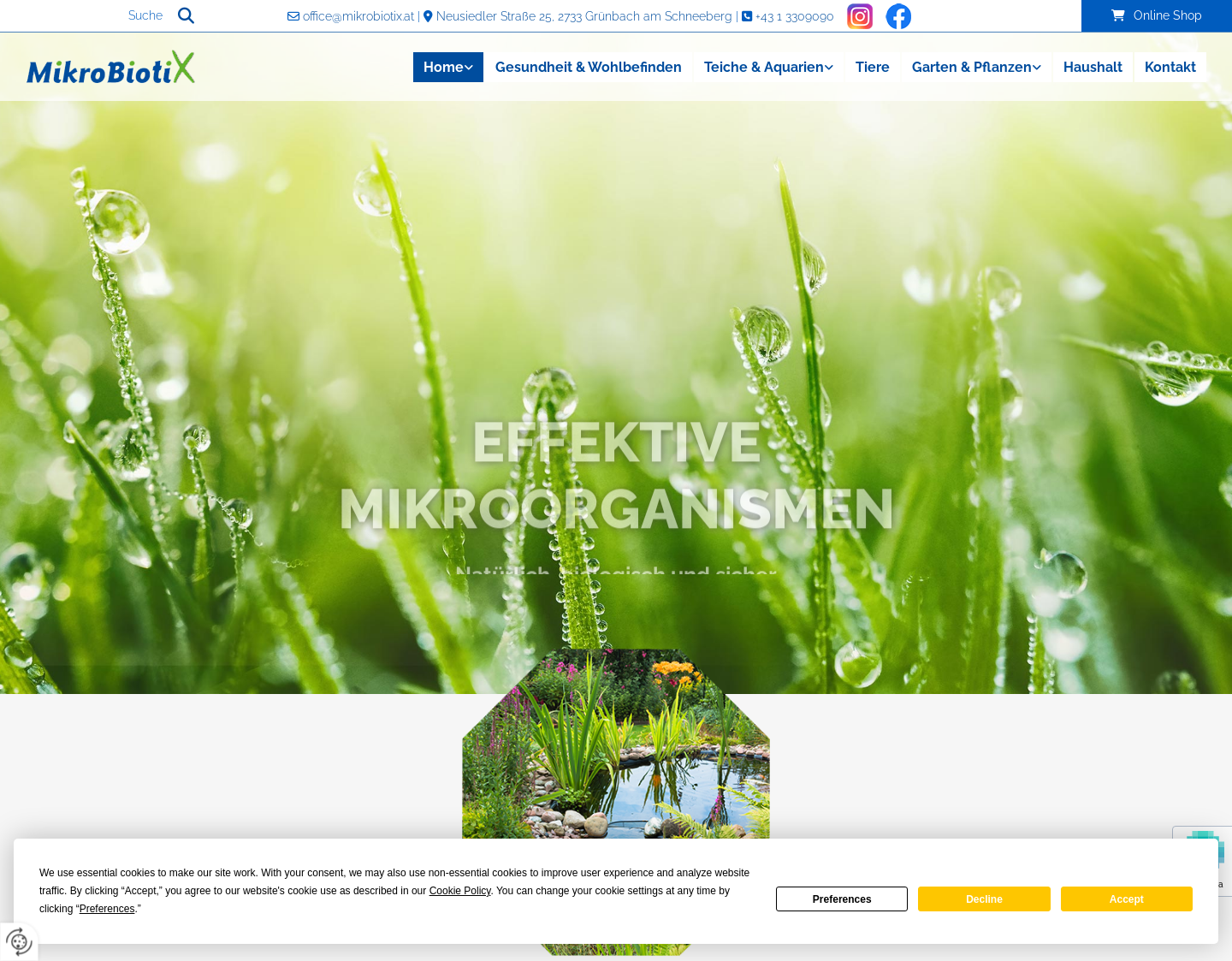 Aktuelle Website-Vorschau von MikroBiotiX e.U.