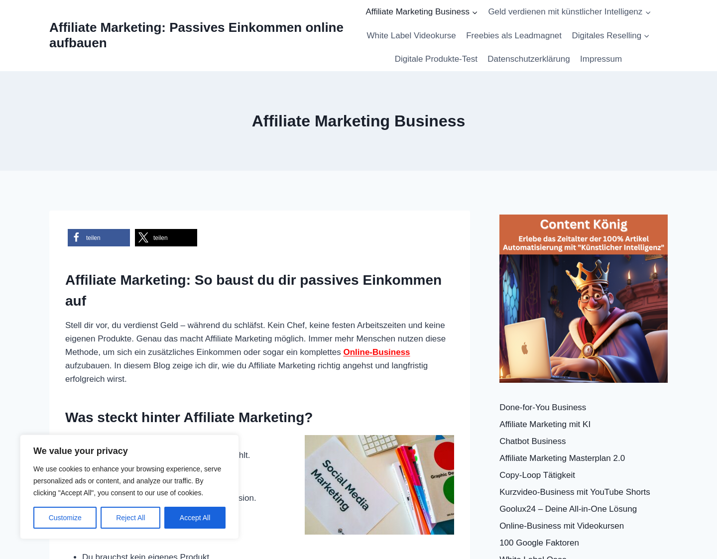 Aktuelle Website-Vorschau von TrendBow Business aufbauen mit der KI-AI