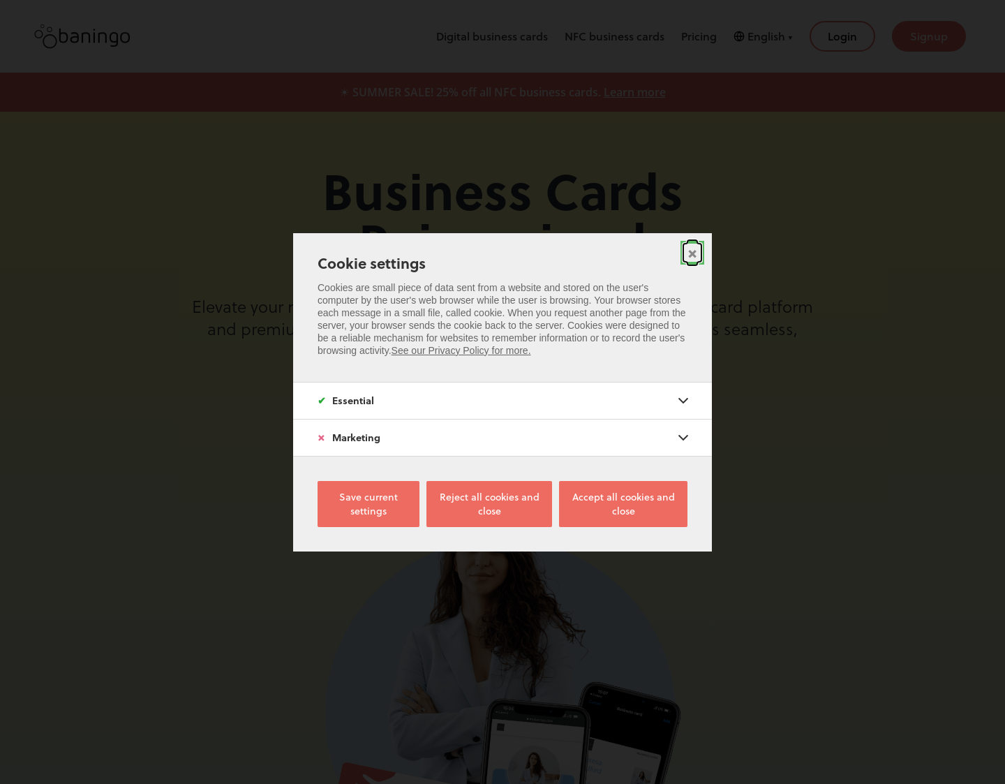 Aktuelle Website-Vorschau von baningo GmbH