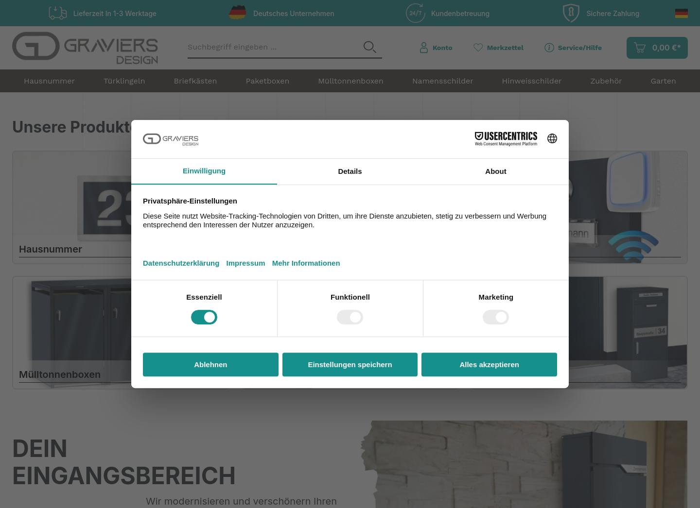 Aktuelle Website-Vorschau von Graviers GmbH
