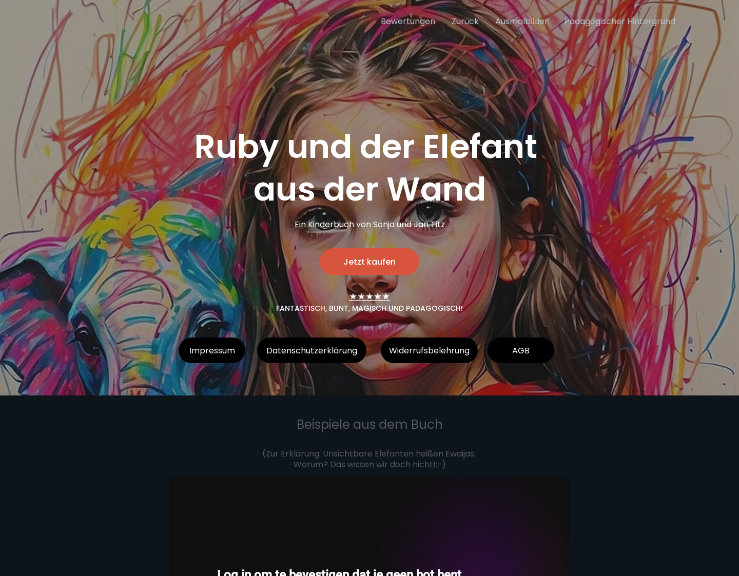 Aktuelle Website-Vorschau von Rubys-Elefant