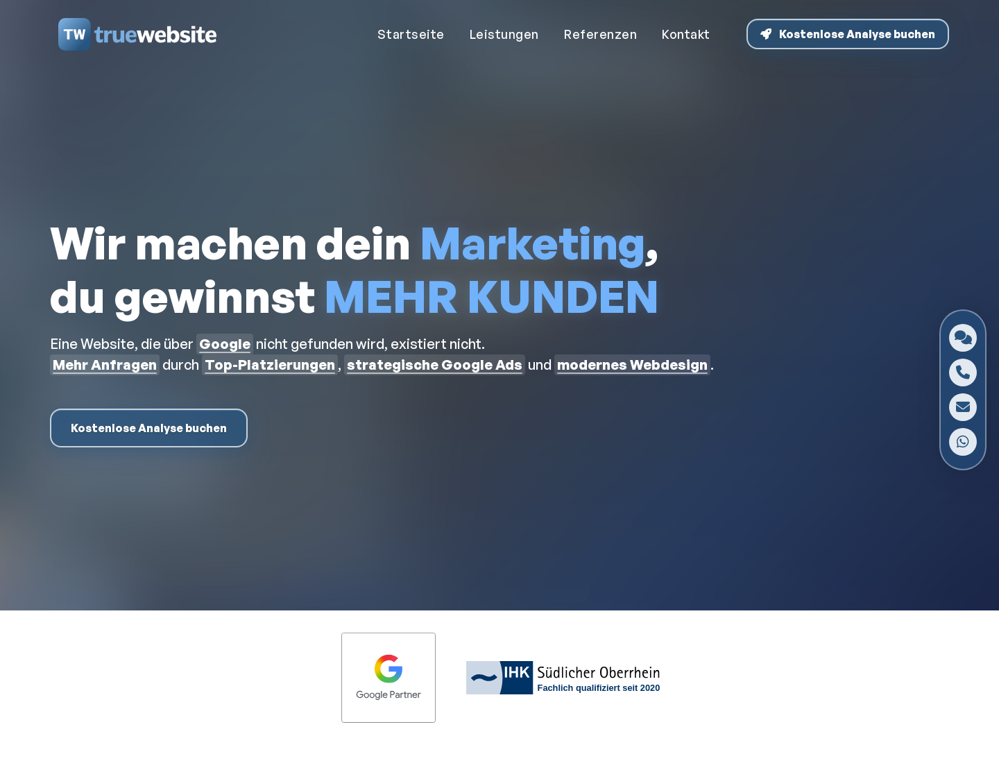 Aktuelle Website-Vorschau von Individuelle Website erstellen lassen