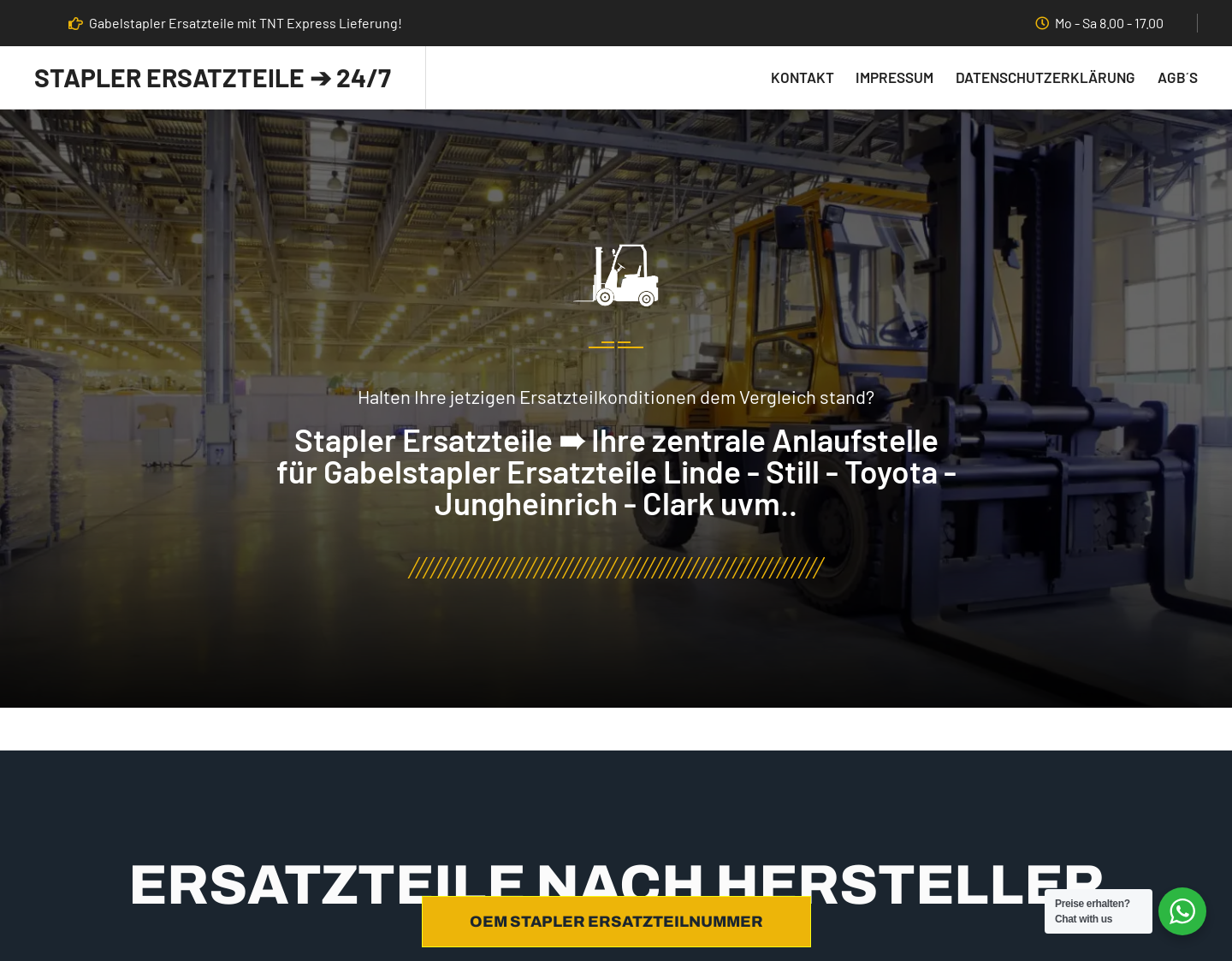 Aktuelle Website-Vorschau von Gabelstapler Ersatzteile