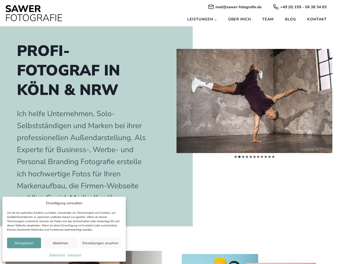 Aktuelle Website-Vorschau von Profi-Fotograf in Köln & NRW
