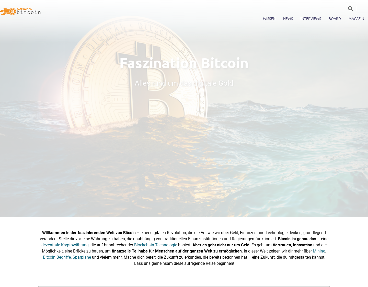 Aktuelle Website-Vorschau von Faszination-Bitcoin