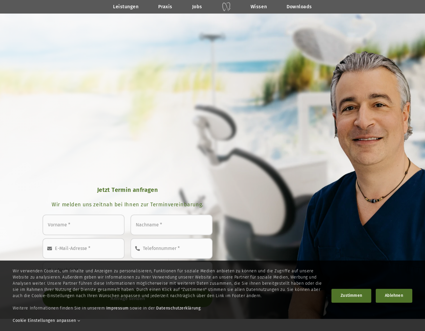 Aktuelle Website-Vorschau von Bionics Dental