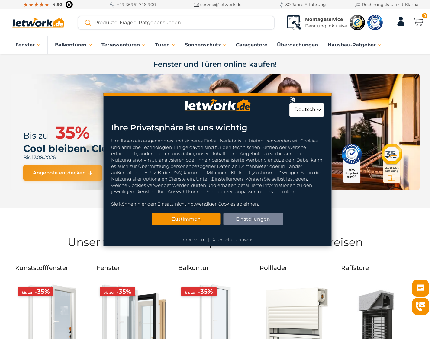 Aktuelle Website-Vorschau von Letwork GmbH