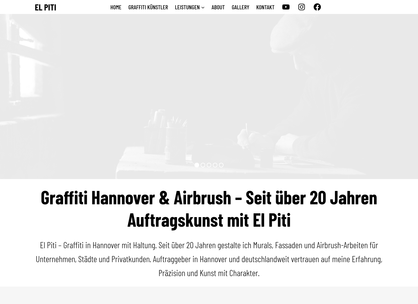 Aktuelle Website-Vorschau von El Piti