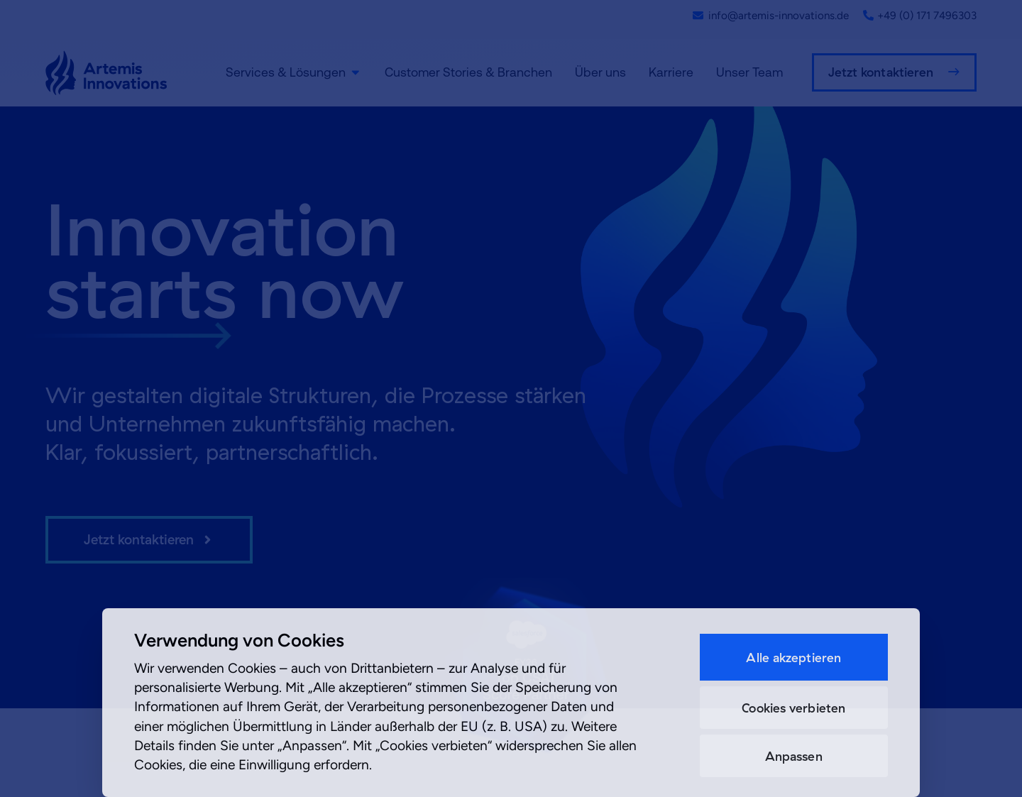 Aktuelle Website-Vorschau von Ihre Salesforce Beratung in Deutschland