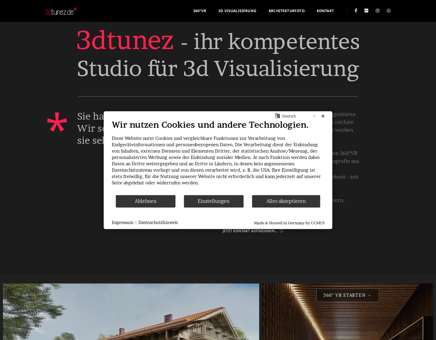Aktuelle Website-Vorschau von 3dtunez