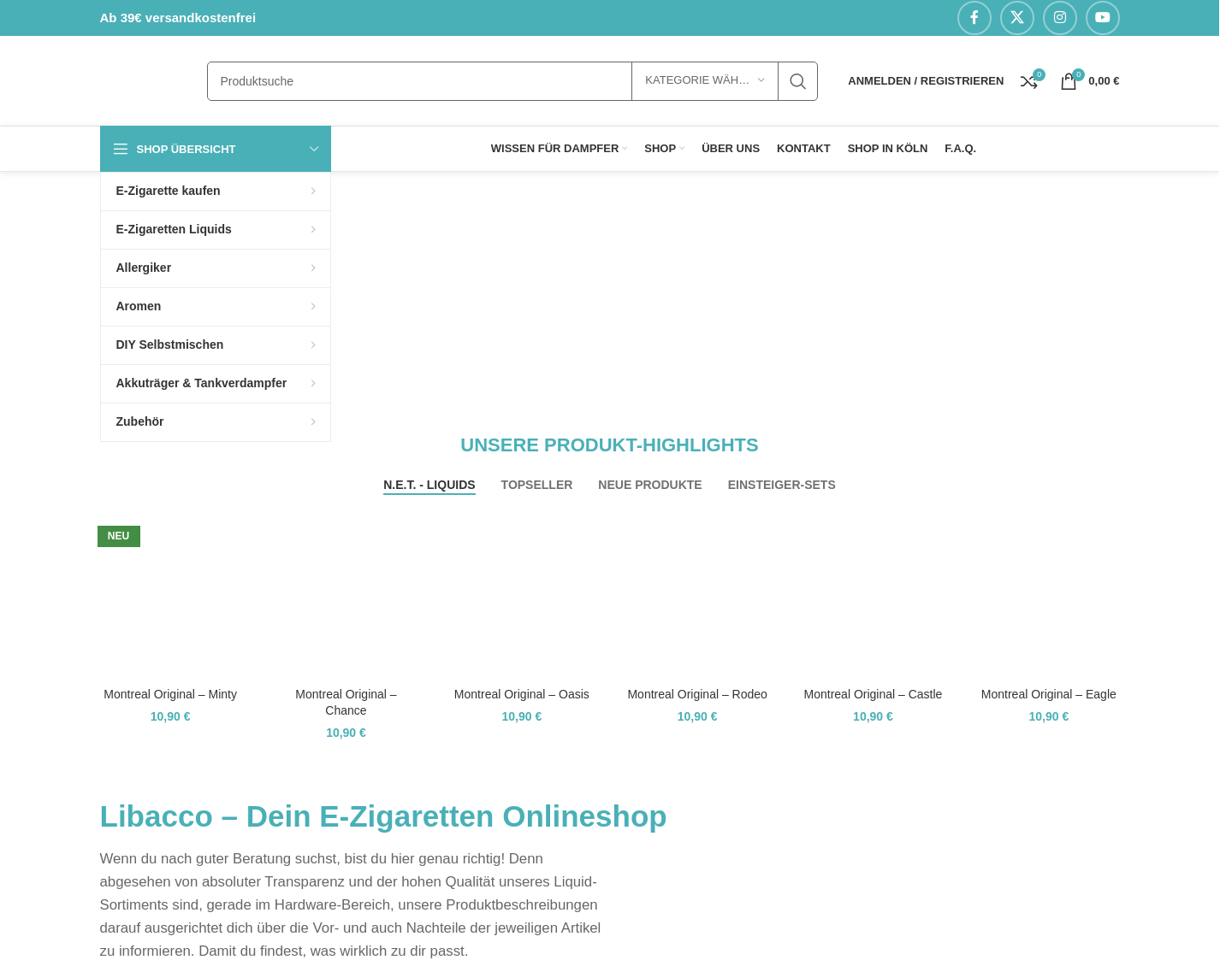 Aktuelle Website-Vorschau von Libacco
