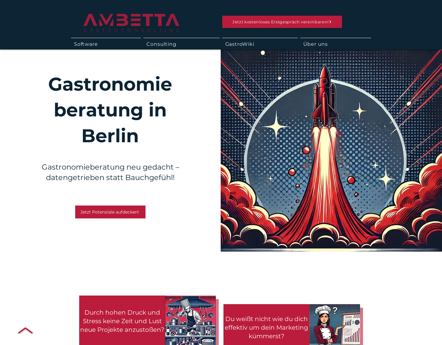 Aktuelle Website-Vorschau von Ambetta Gastroconsulting