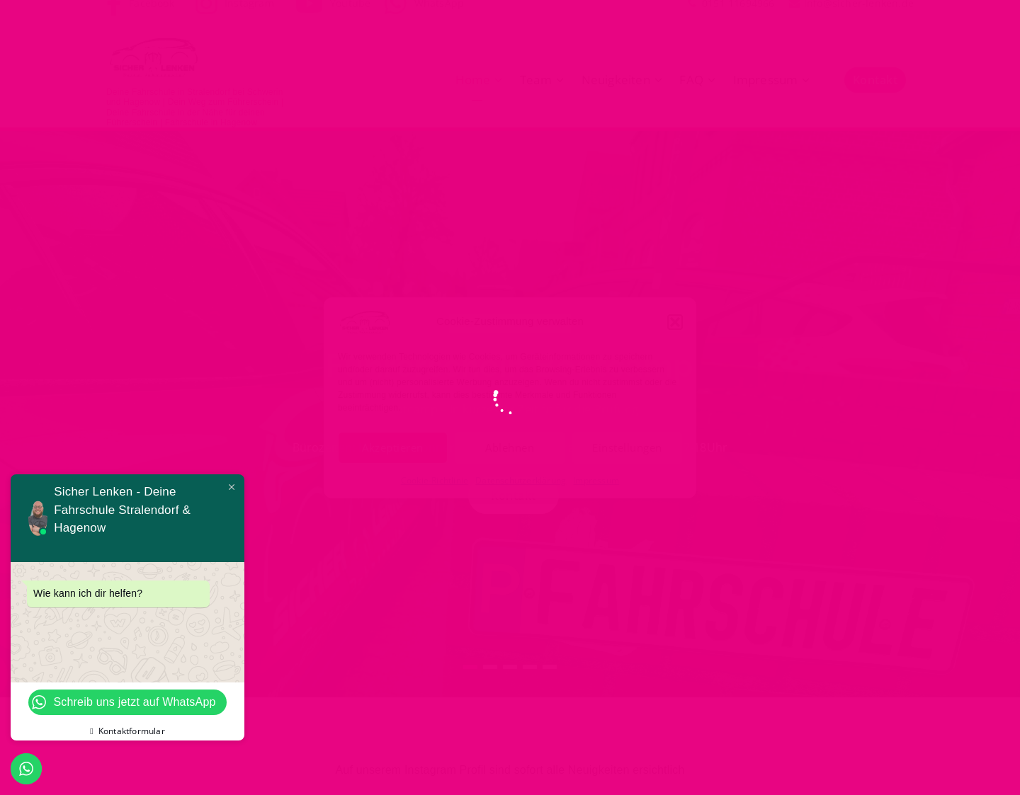 Aktuelle Website-Vorschau von Fahrschule Sicher Lenken