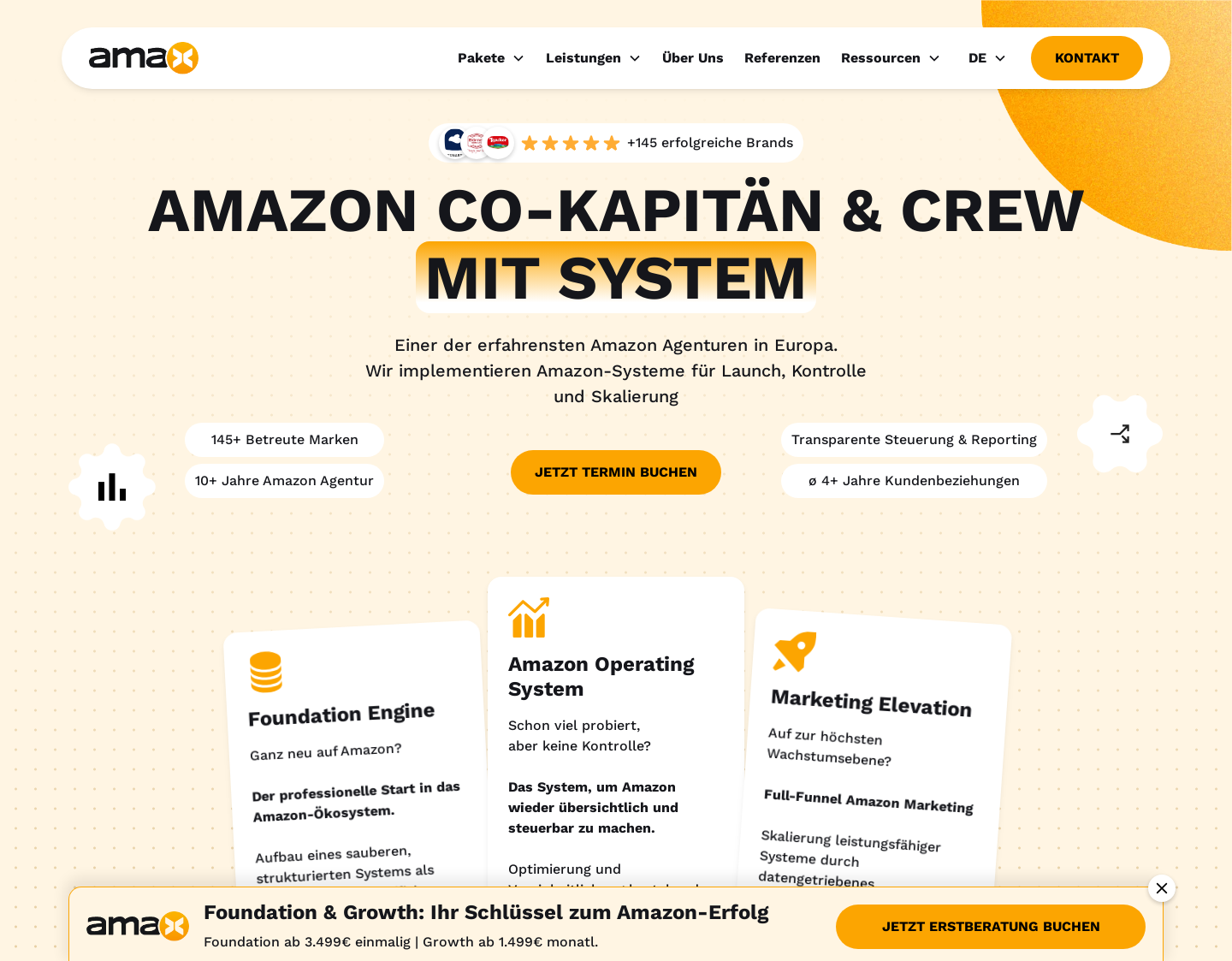 Aktuelle Website-Vorschau von ama-X
