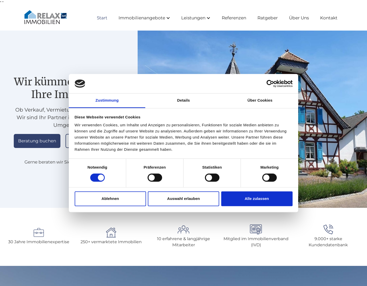 Aktuelle Website-Vorschau von RELAX-Immobilien Erich & Philipp Latten GbR