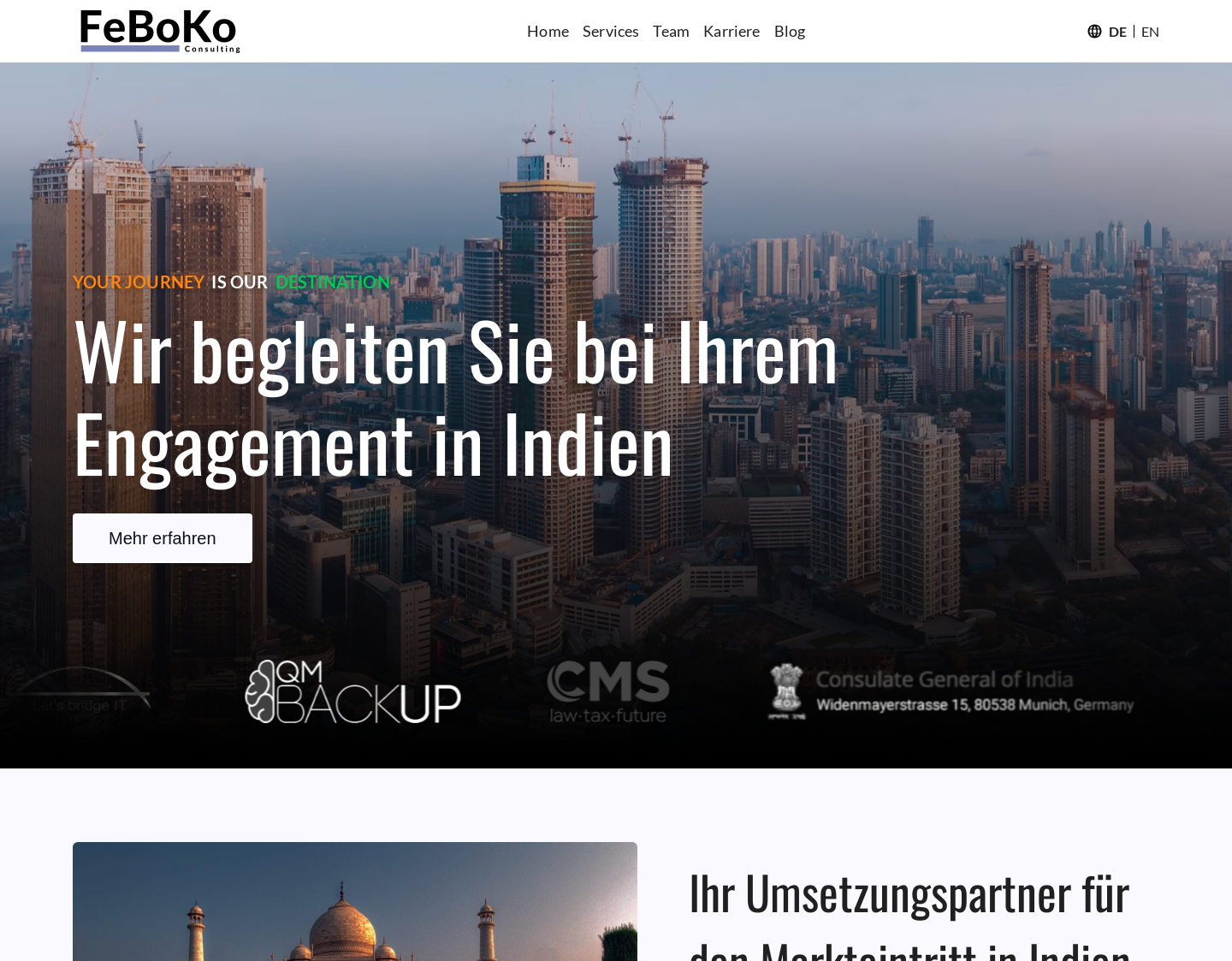 Aktuelle Website-Vorschau von FeBoKo