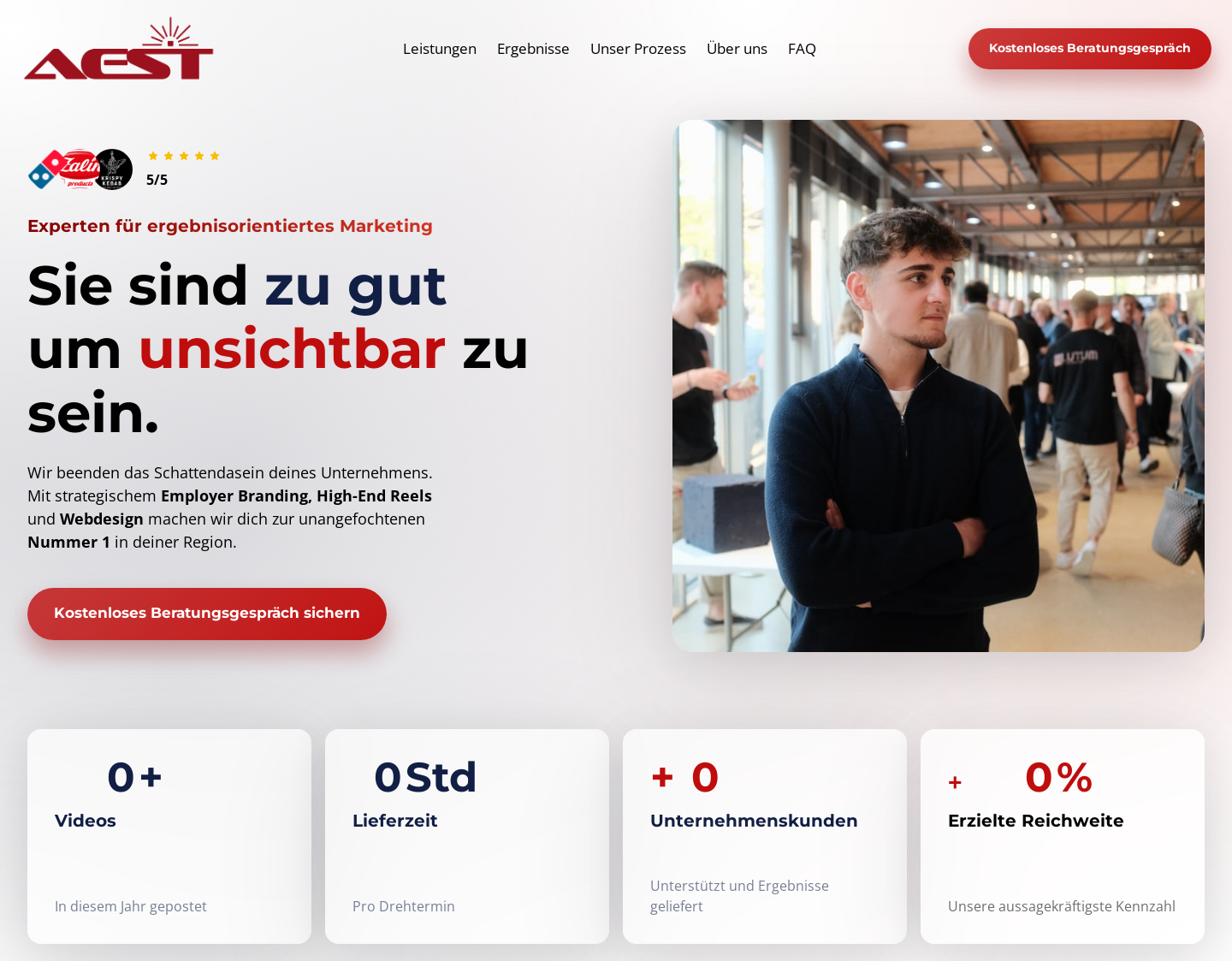Aktuelle Website-Vorschau von Aesthetica