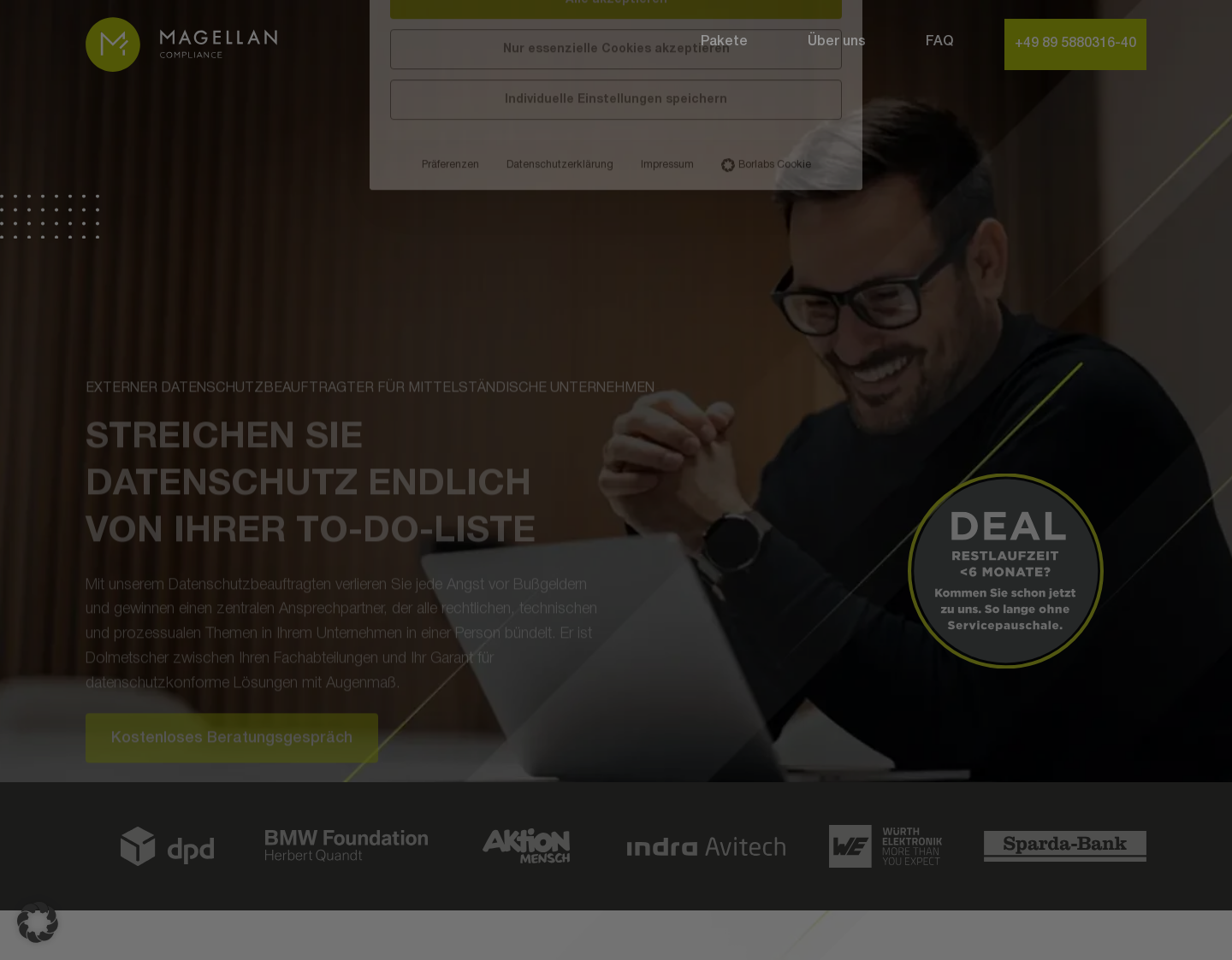 Aktuelle Website-Vorschau von MAGELLAN Compliance GmbH