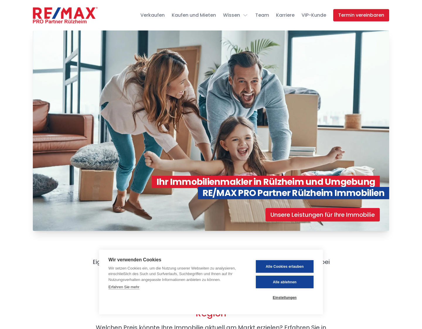 Aktuelle Website-Vorschau von RE/MAX PRO Partner Rülzheim