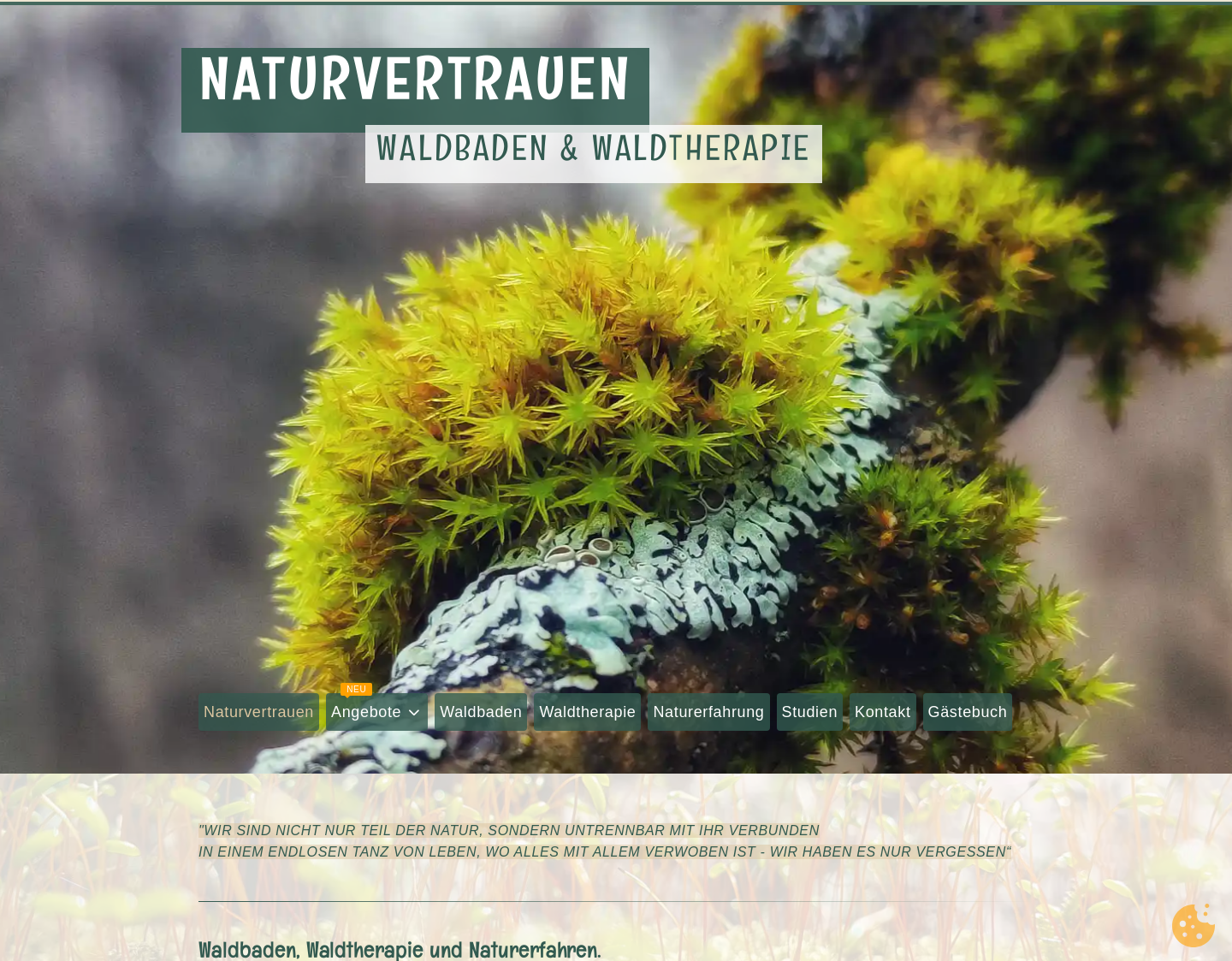 Aktuelle Website-Vorschau von NatUrvertrauen - Waldtherapie & Waldbaden