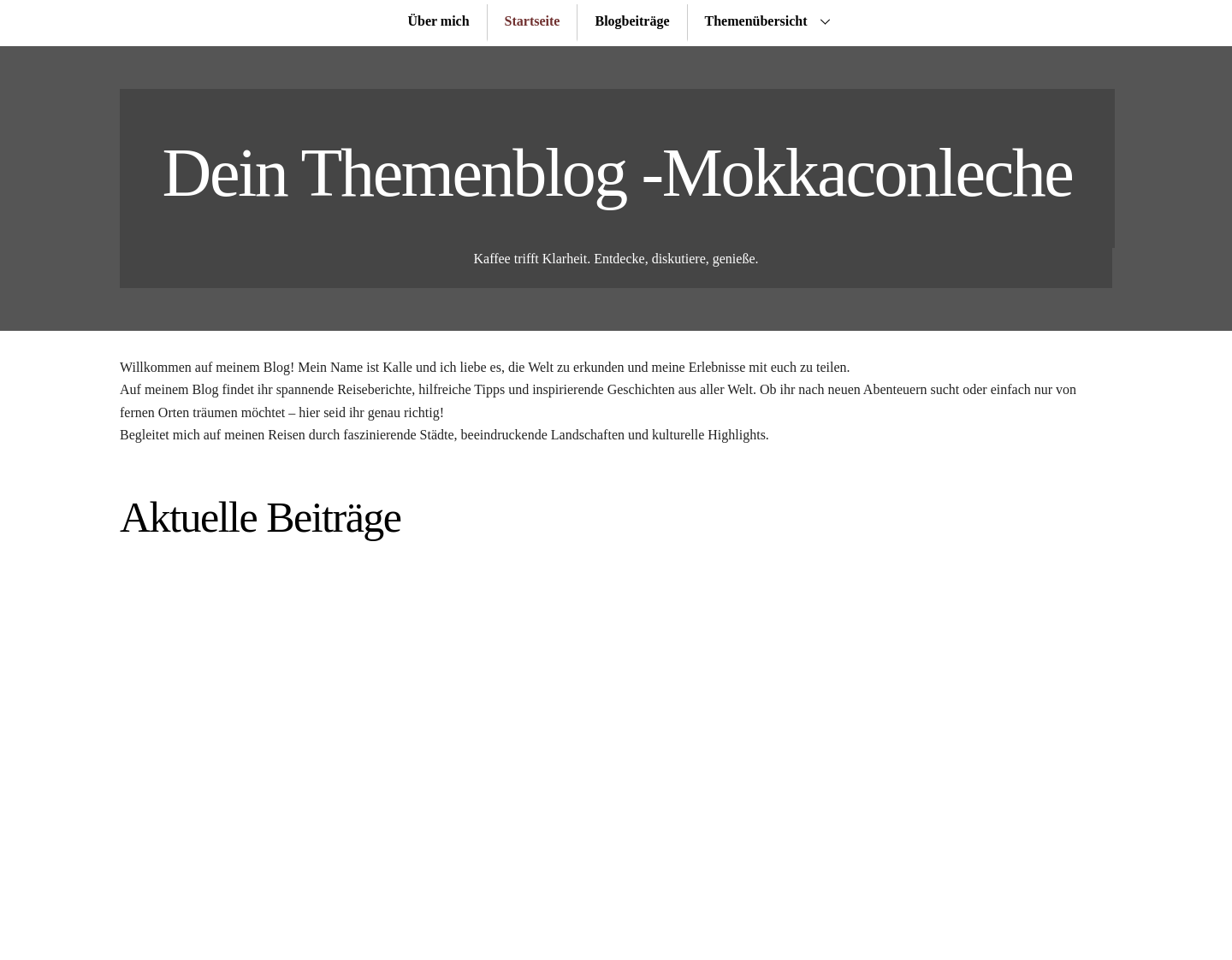 Aktuelle Website-Vorschau von mokkaconleche