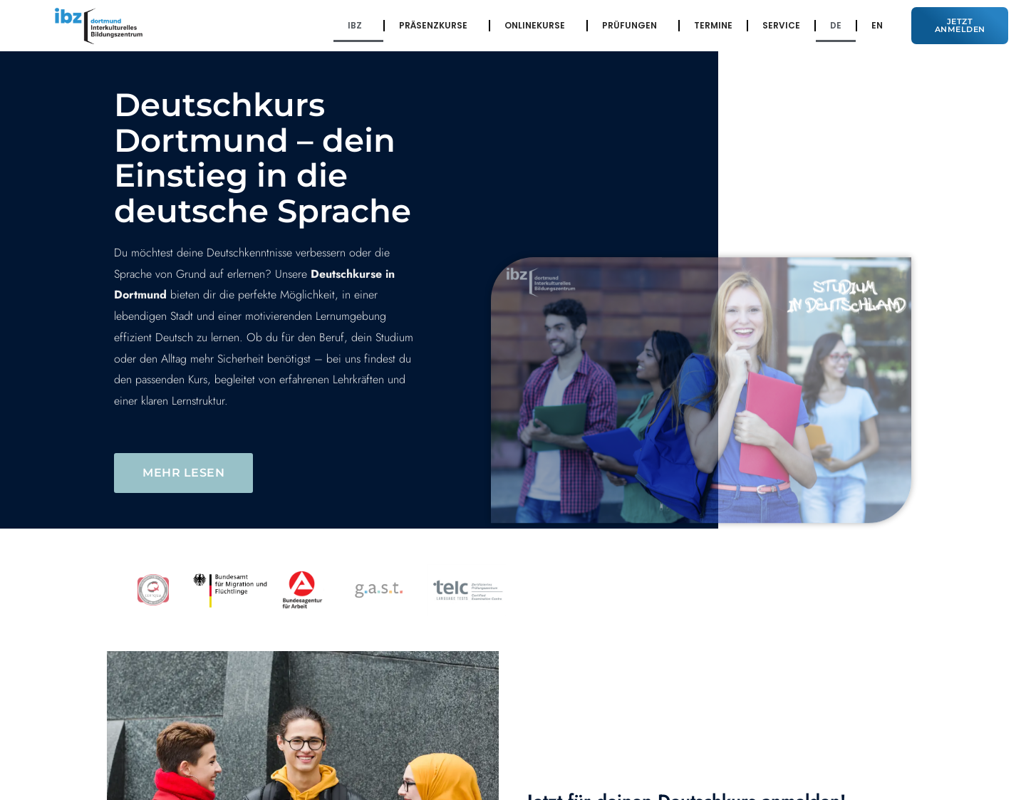 Aktuelle Website-Vorschau von IBZ Dortmund GmbH