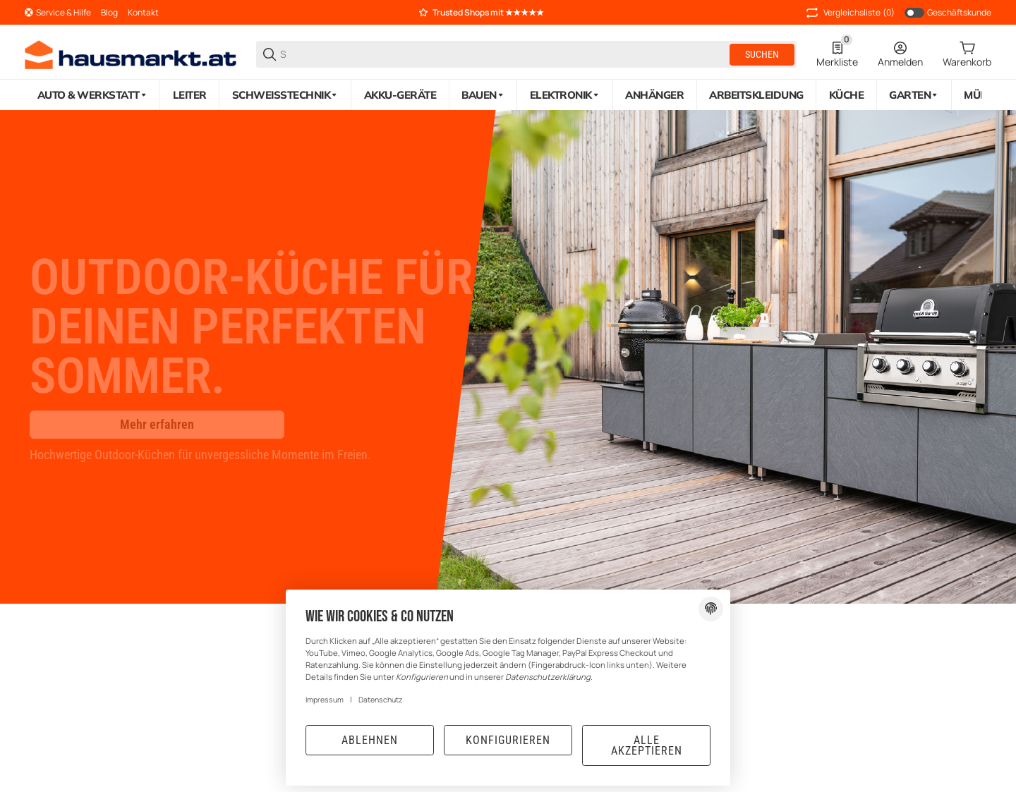 Aktuelle Website-Vorschau von Hausmarkt