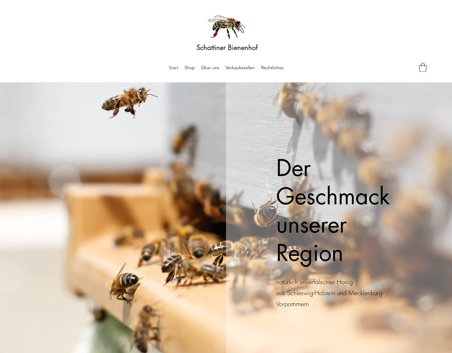 Aktuelle Website-Vorschau von Regionaler Honig - Schattiner Bienenhof