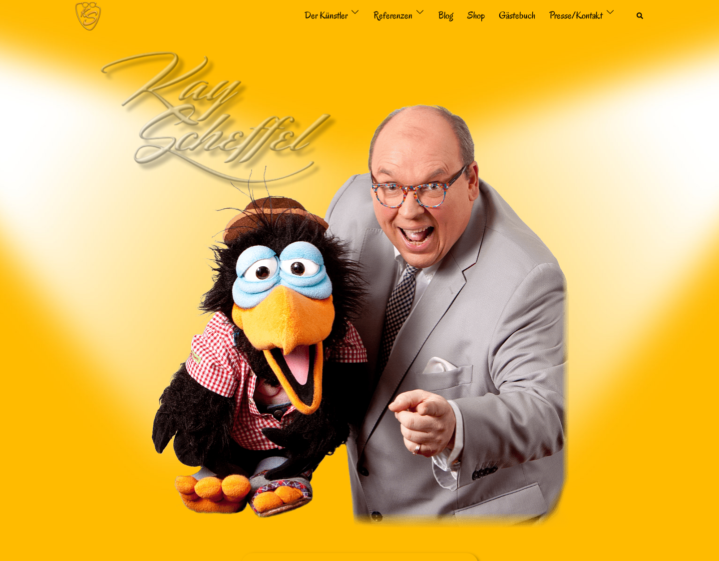 Aktuelle Website-Vorschau von Kay Scheffel Show