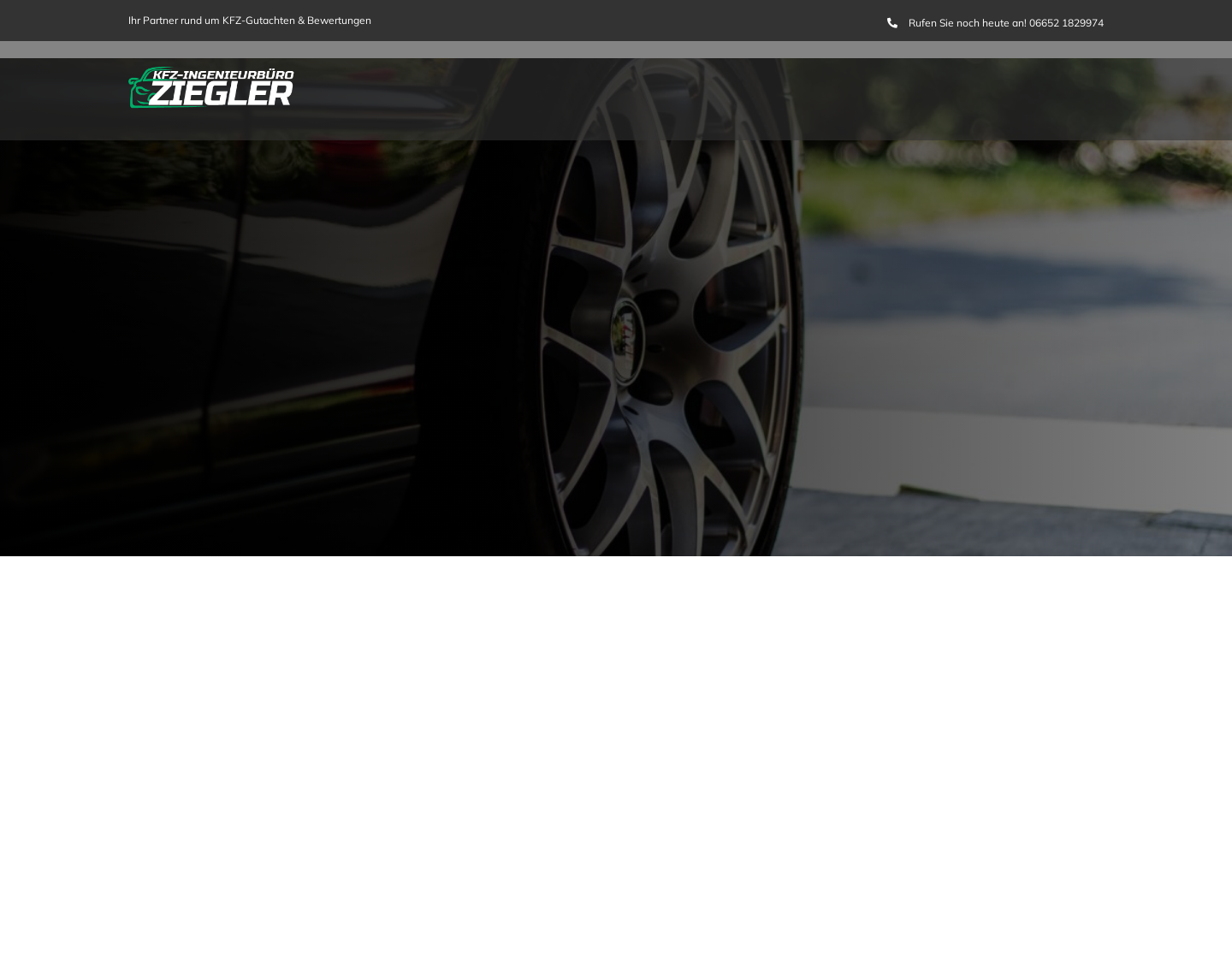 Aktuelle Website-Vorschau von KFZ Sachverständigenbüro Ziegler