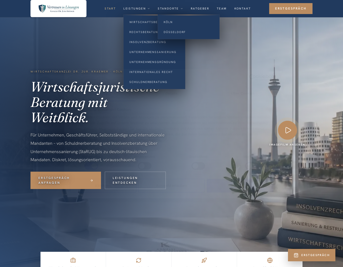 Aktuelle Website-Vorschau von Kanzlei Dr. jur. Kraemer und Kollegen mbH