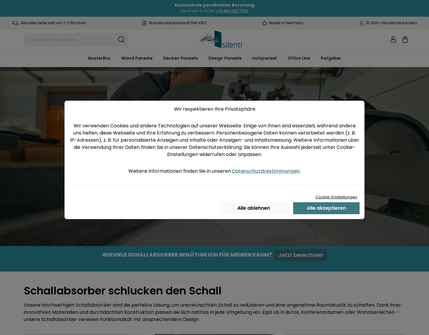 Aktuelle Website-Vorschau von Silenti