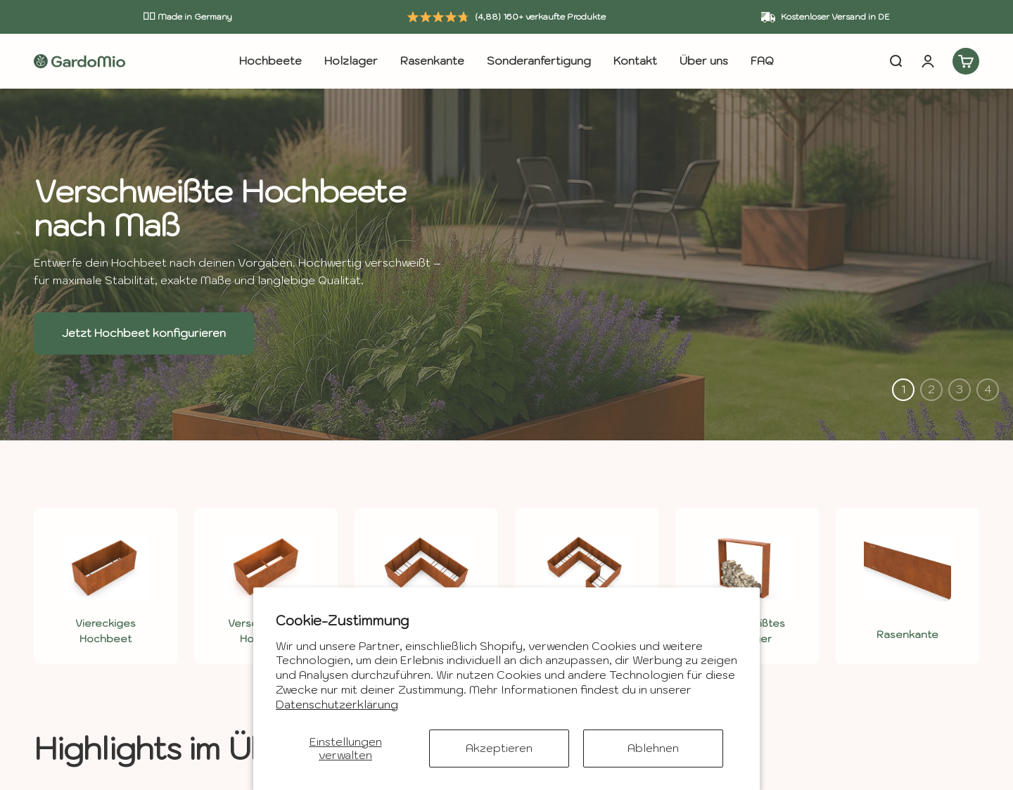 Aktuelle Website-Vorschau von GardoMio