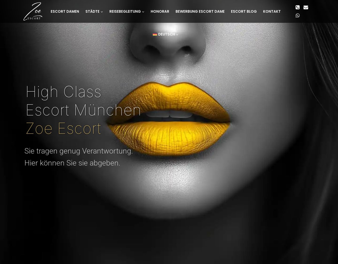 Aktuelle Website-Vorschau von ZOE ESCORT