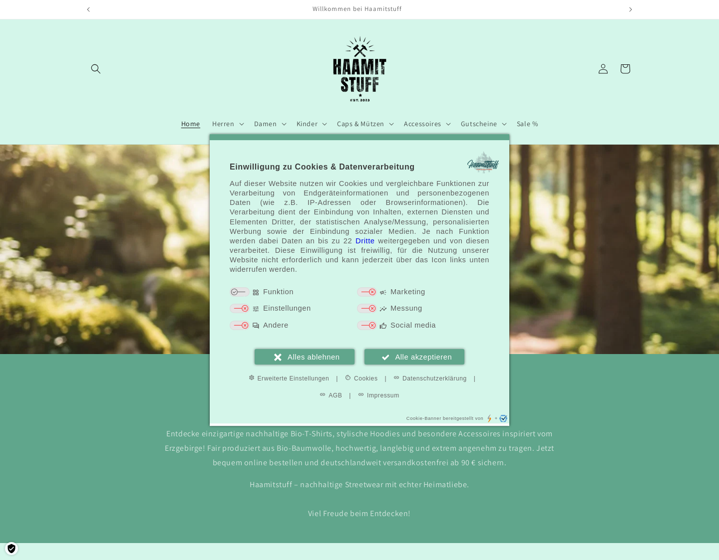 Aktuelle Website-Vorschau von Haamitstuff