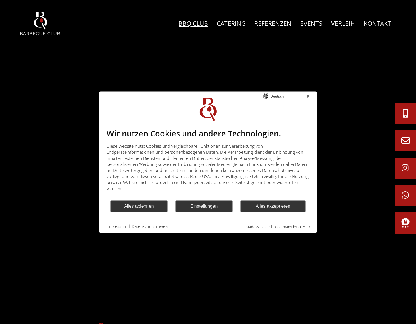 Aktuelle Website-Vorschau von BBQ Club