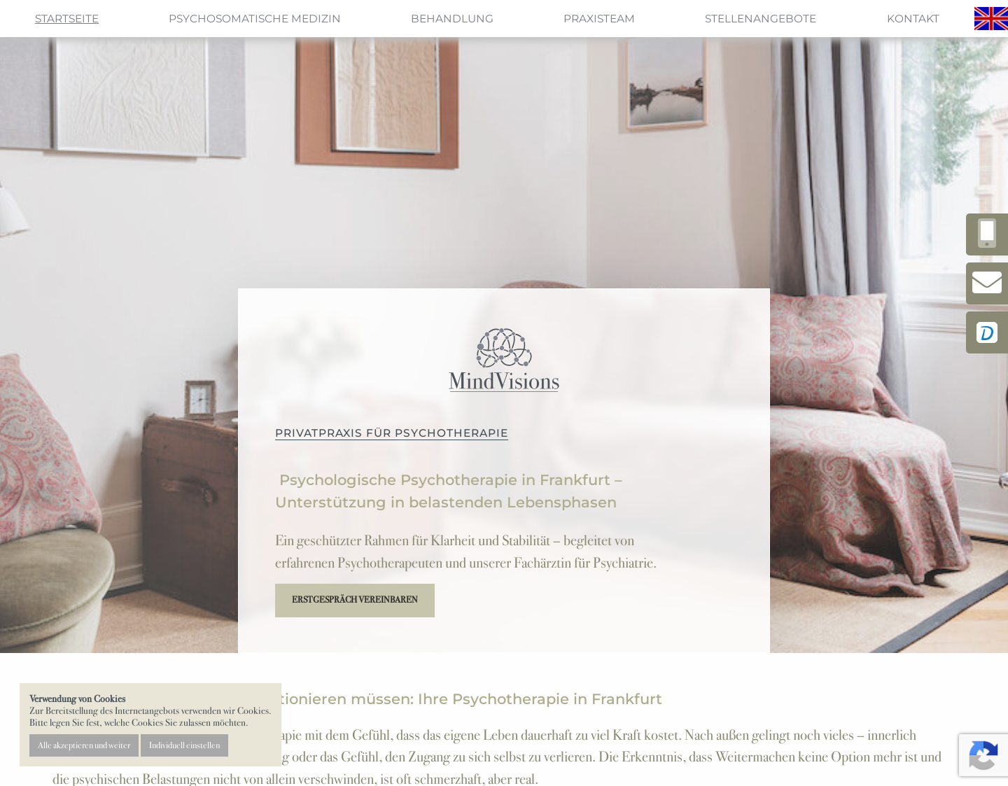 Aktuelle Website-Vorschau von Mind Visions