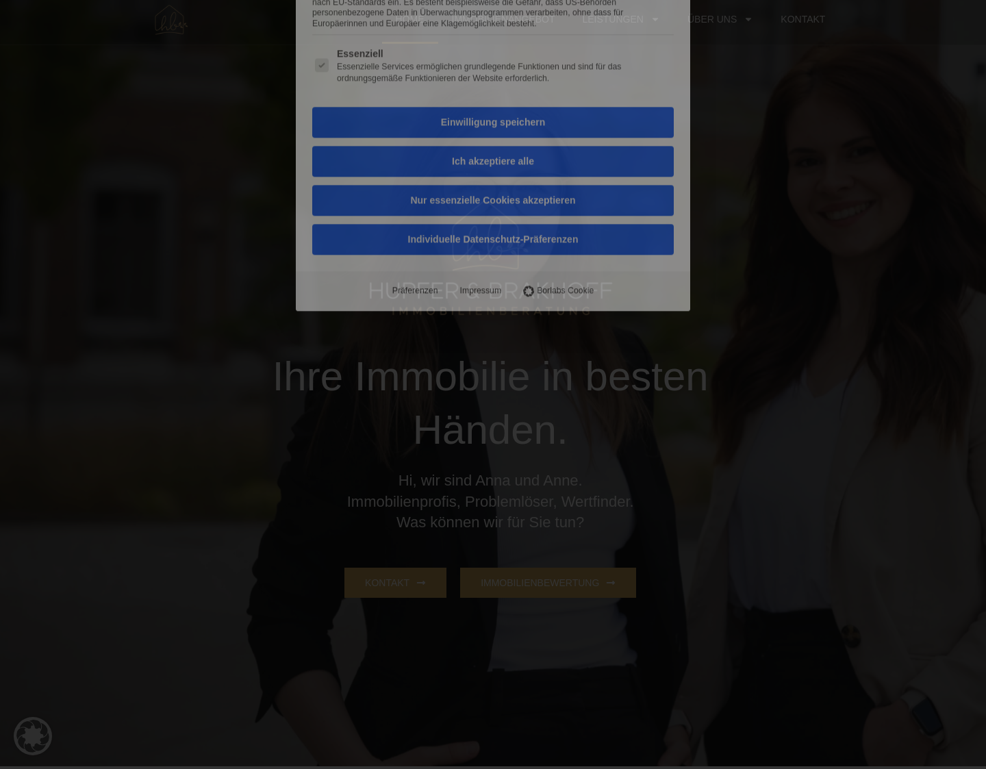 Aktuelle Website-Vorschau von Hupfer & Brakhoff Immobilienberatung GmbH & Co. KG