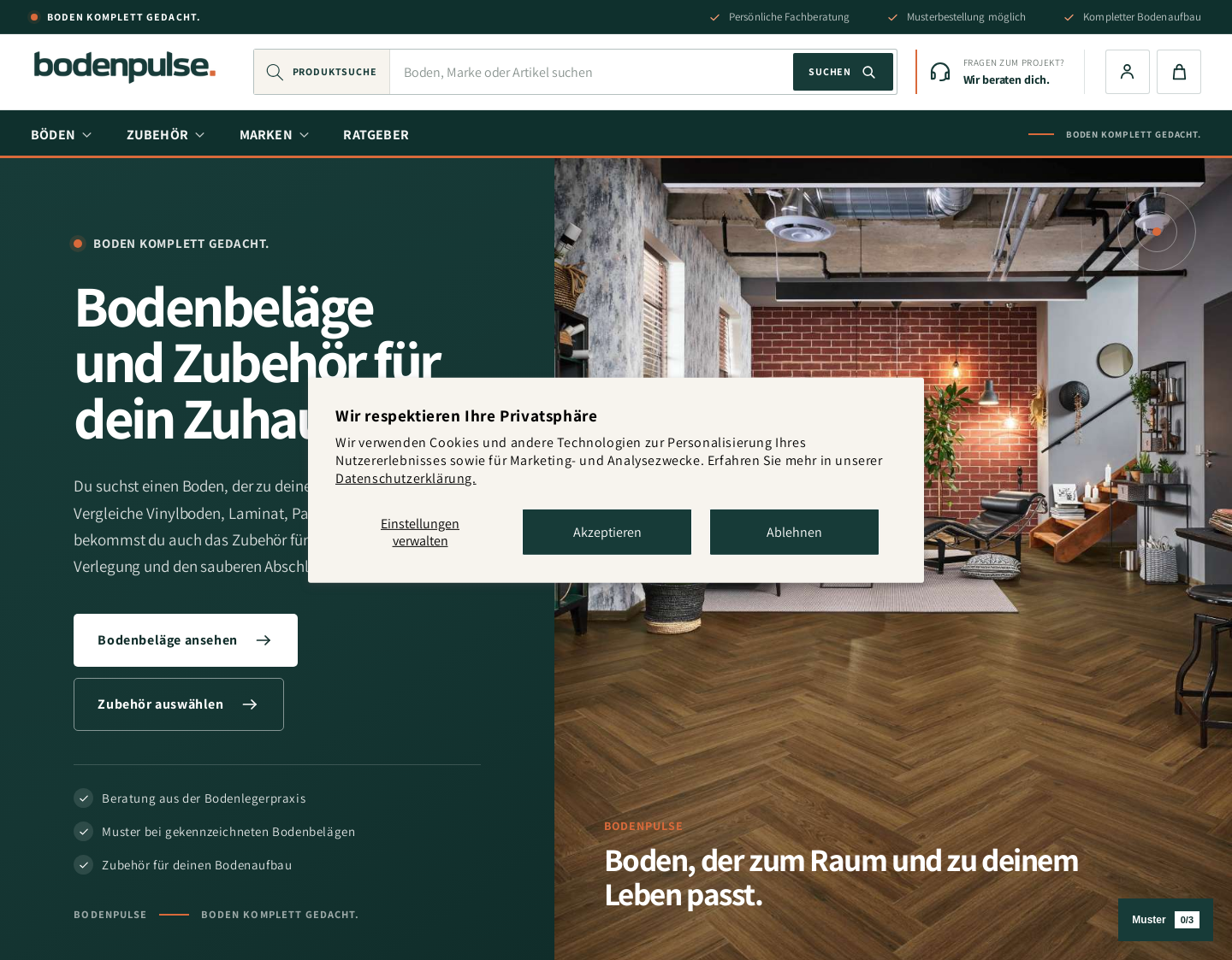 Aktuelle Website-Vorschau von bodenpulse