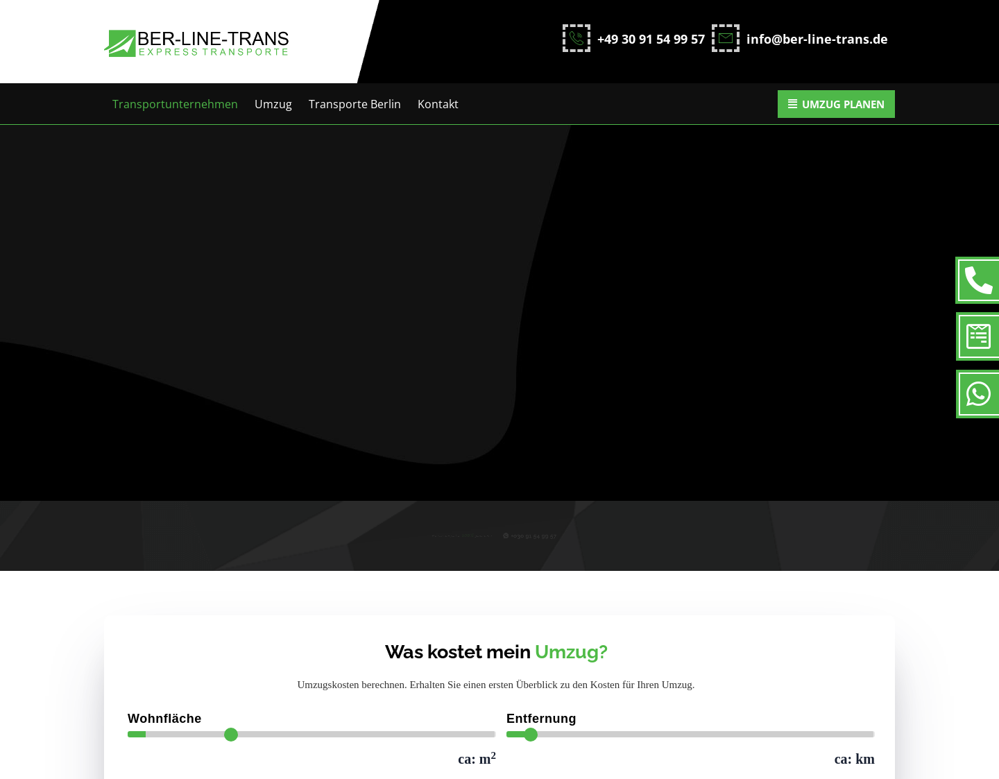 Aktuelle Website-Vorschau von Ber-Line-Trans UG