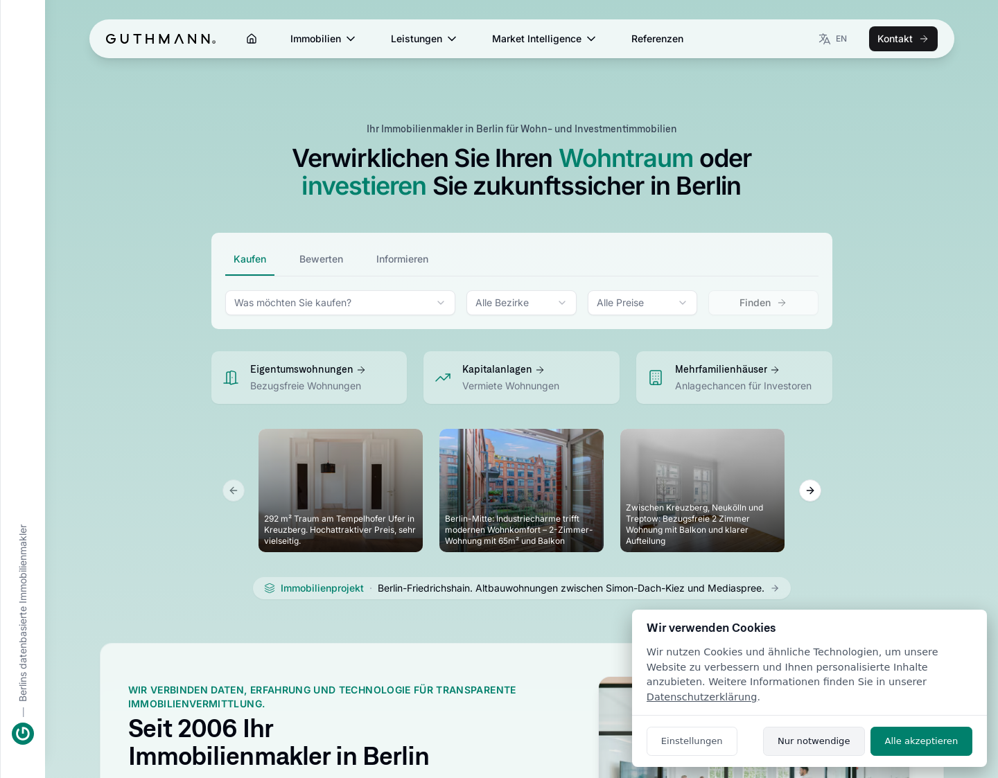 Aktuelle Website-Vorschau von Hausvermittlung Berlin