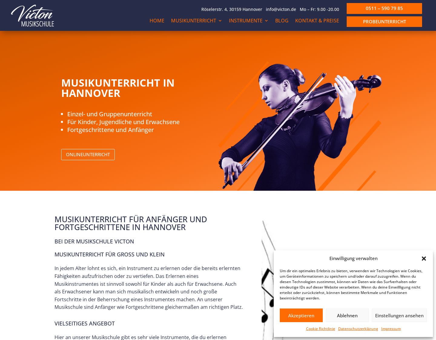 Aktuelle Website-Vorschau von Gitarrenlehrer Hannover